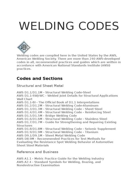 sheet metal welding aws code|list of aws welding codes.